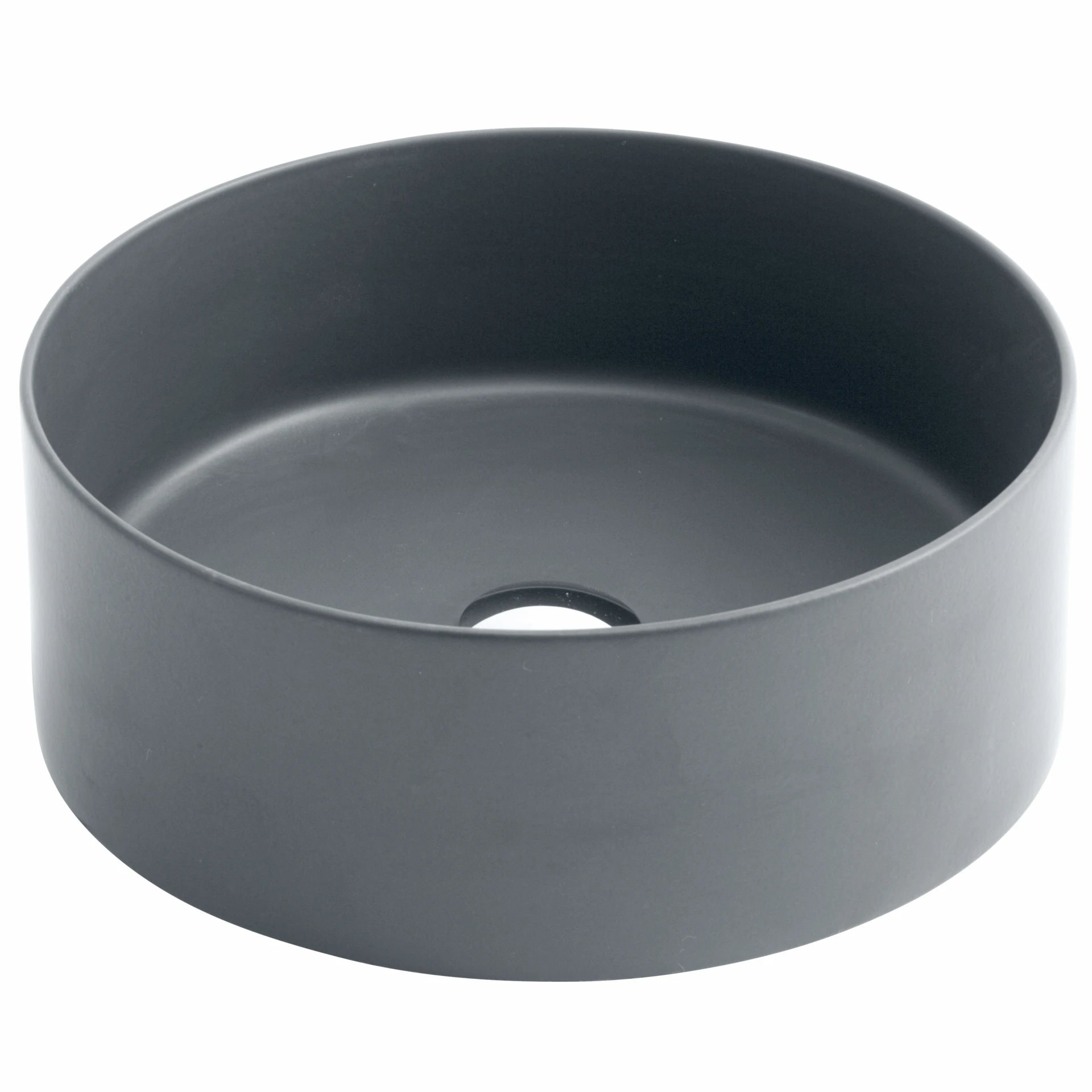 Lavabo Mate Slim porcelænshåndvask matsort Ø400 x H150 mm