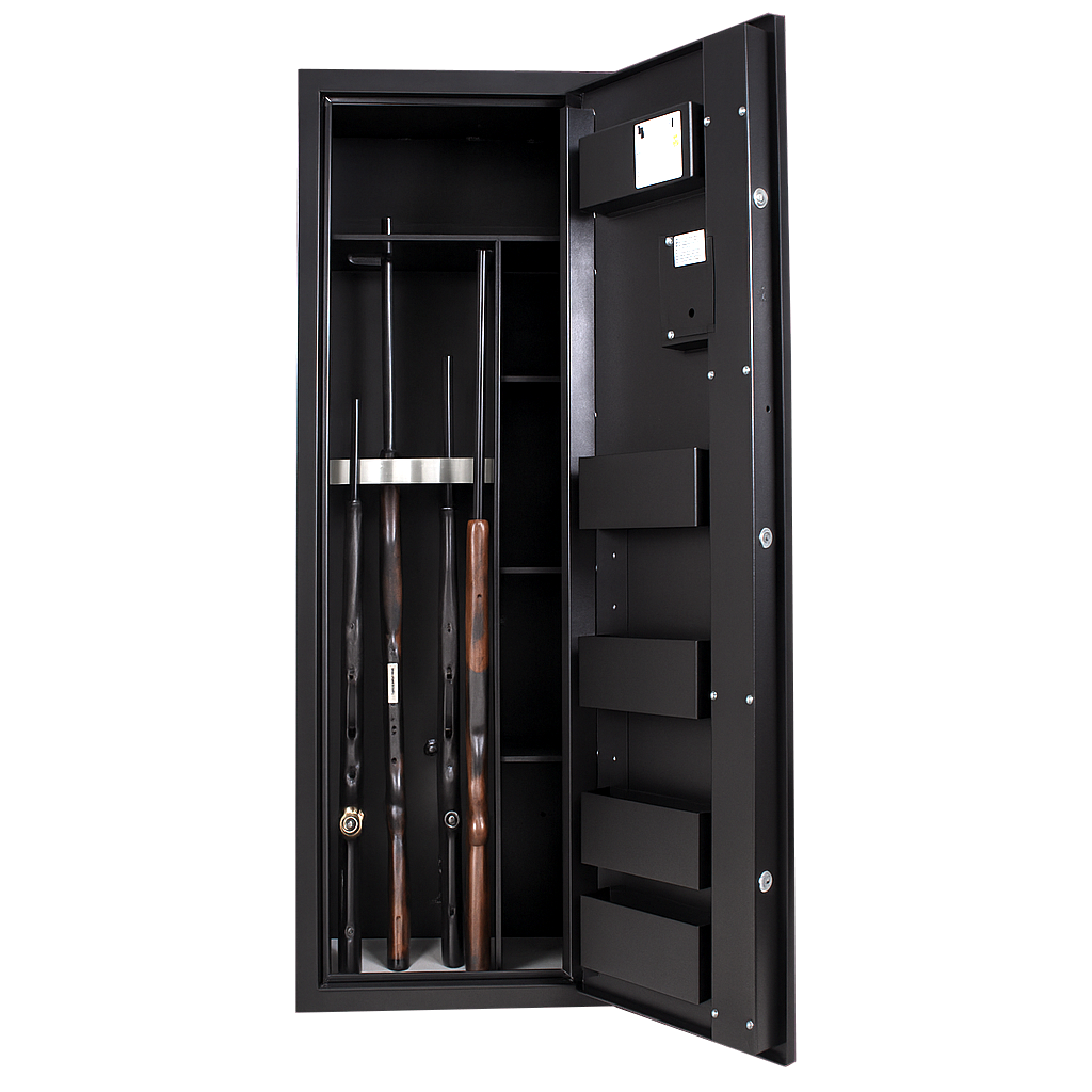 Genzo Våbenskab/Sikkerhedsskab SolidSafe 152 kg Kodelås Black edition