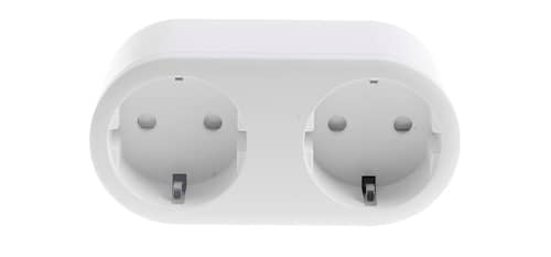 Denver SHP-200 Smart Home strømstik dobbelt hvid Tuya, Google og Alexa kompatibel
