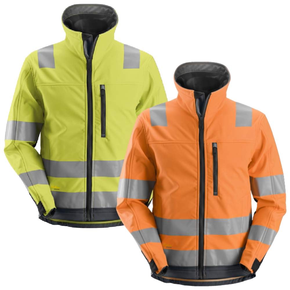 Snickers 1230 AllroundWork High-Vis softshell gul/koksgrå kl.3 str. xxxl