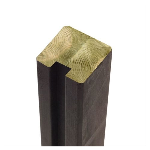 Plus omlimet profilstolpe i grundmalet sort 1 spor 9 x 9 x 268 cm 17759-15