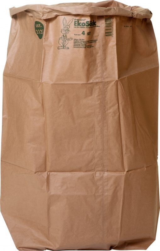 Greenline papirspose 125 liter pakke med 4 stk.