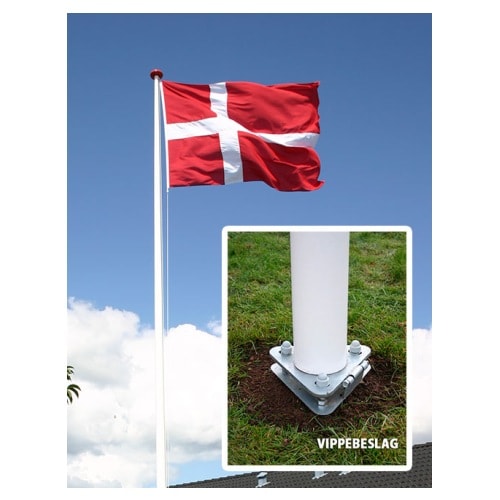 Flagstang i glasfiber med vippebeslag