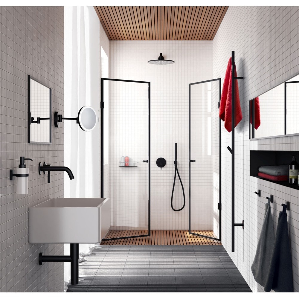 Smedbo Dry håndklædetørrer H1720 mm miljo sort.jpg