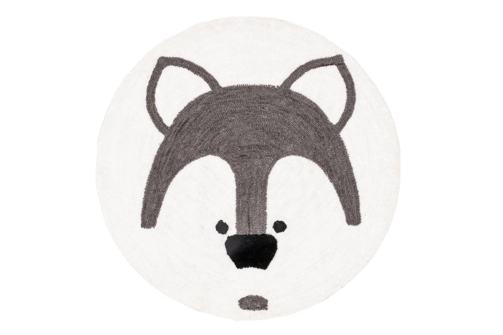 4Living Husky gulvtæppe i hvid Ø100 cm