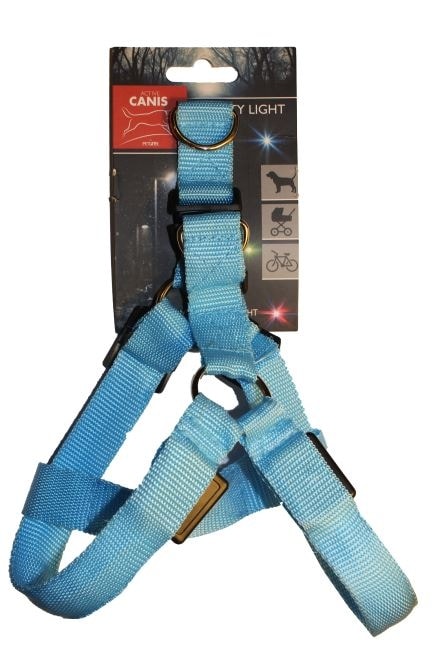 Active Canis LED Light Harness XL Blue hundesele