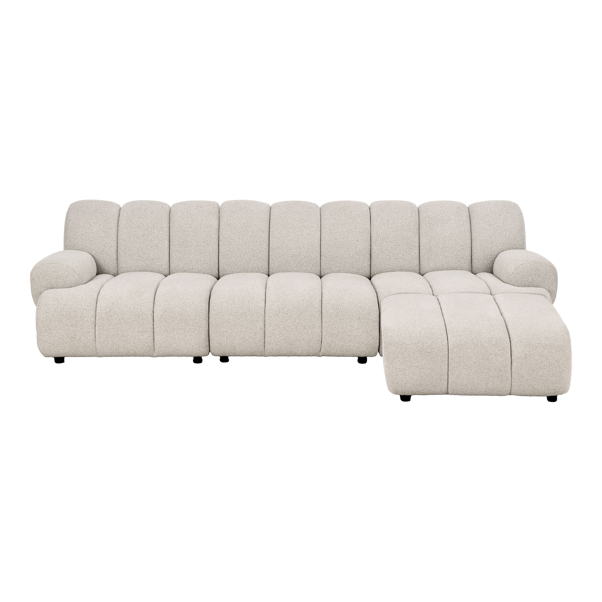 House Nordic Taza 3,5 personers modulsofa m/puf, sand HN1422