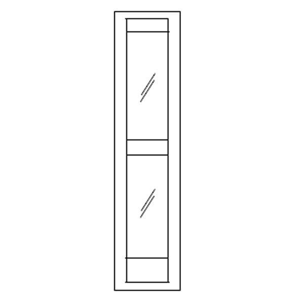 Sideparti t/ Yderdør, Swedoor Character SP2 HVID - Udv. karmmål 358x2115 mm
