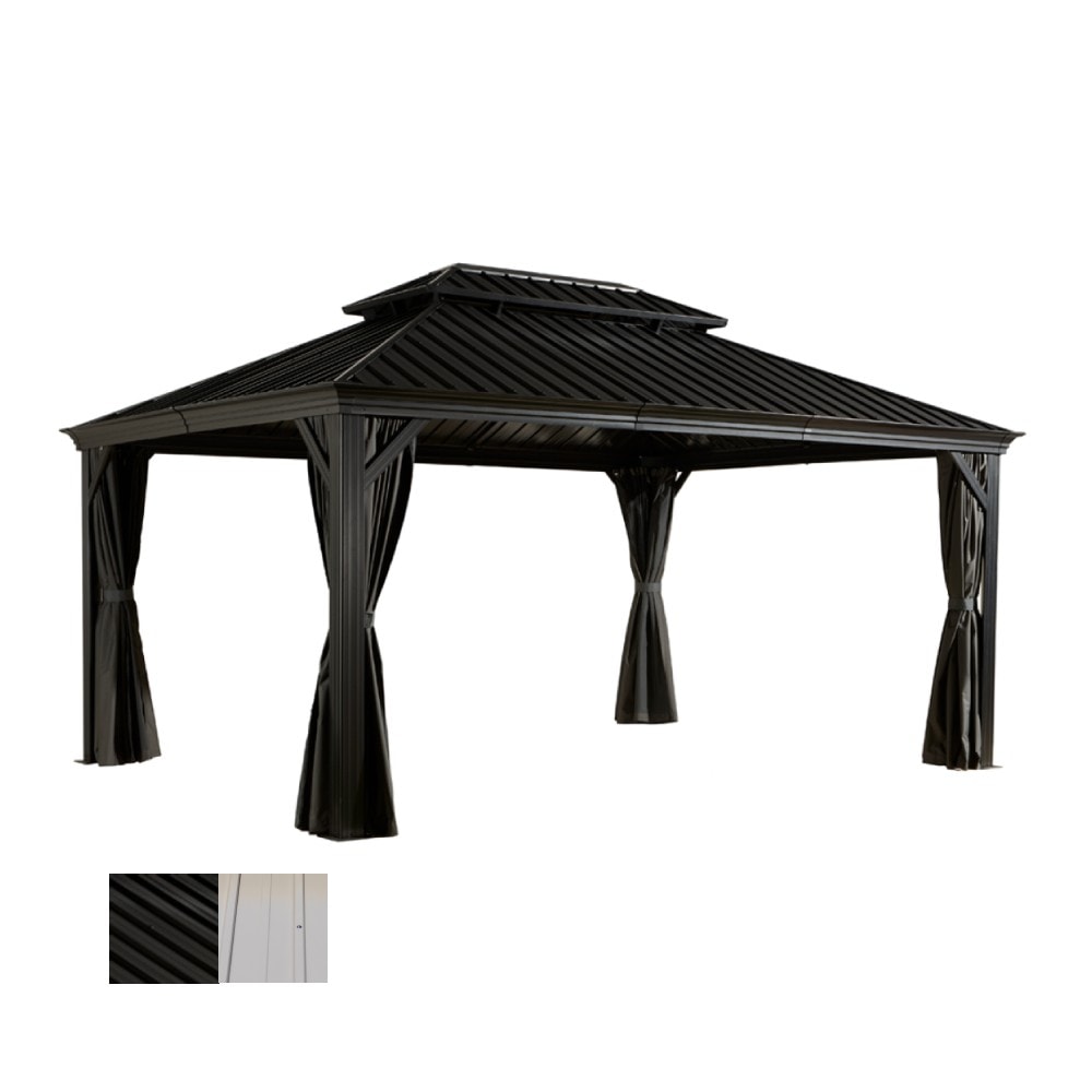 Sojag Messina 12x20 havepavillon i antracit med ståltag 363 x 598 x 307 cm