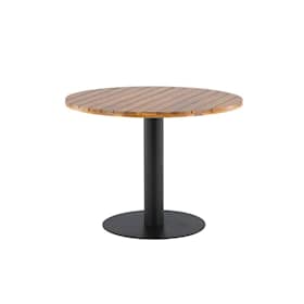 Venture Design Cot spisebord i sort stål/akacietræ Ø100 cm