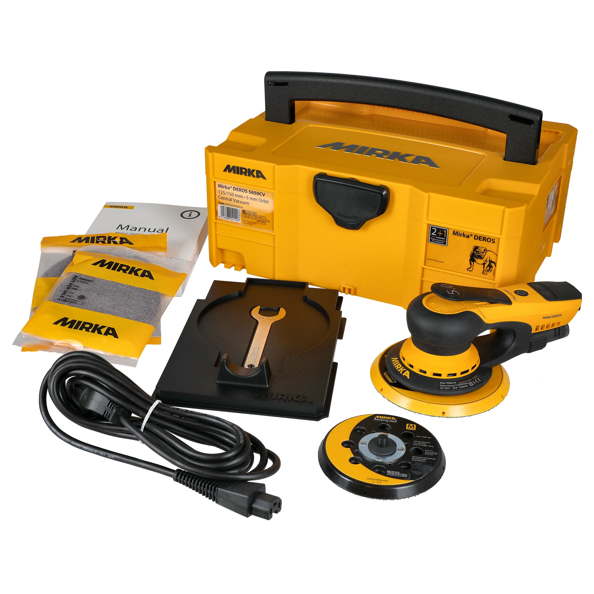 Mirka DEROA 5650CV slibemaskine 125/150 mm