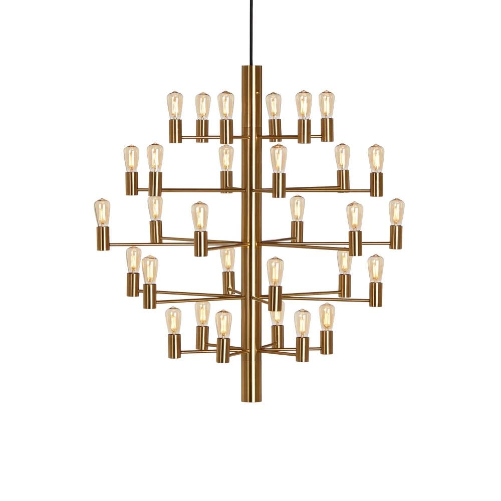 Herstal Manola 30 lysekrone i satin messing E14