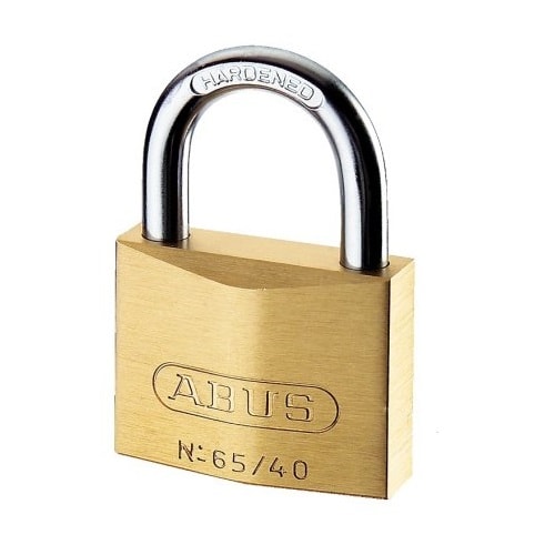 Abus hængelås messing 40 mm. 3 stk. enslukkende