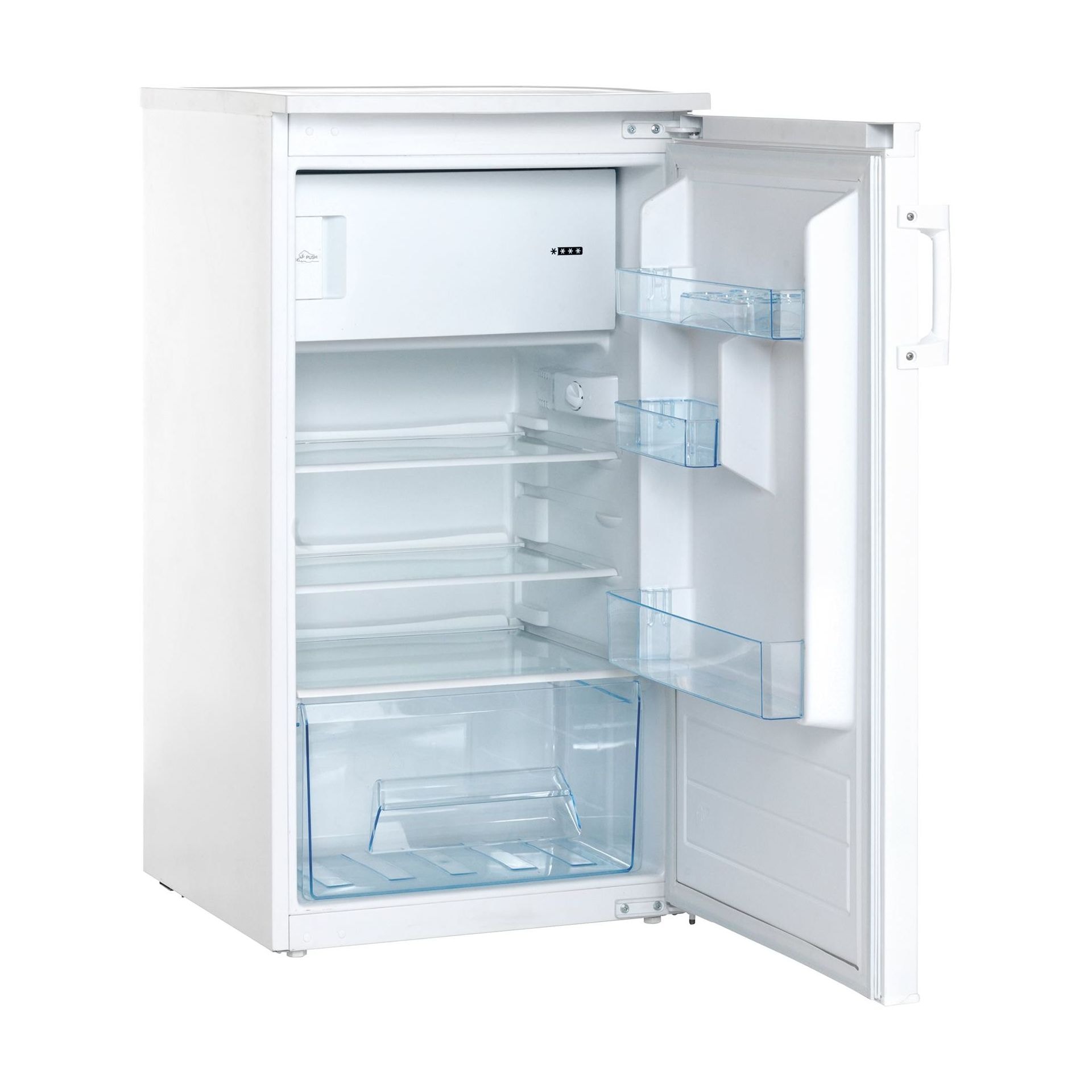 Scandomestic SKB182WE fritstående køleskab med fryseboks hvid 150L