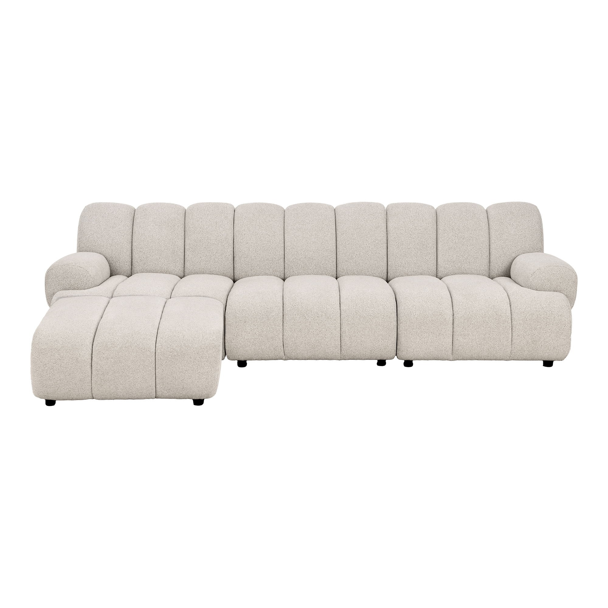 House Nordic Taza 3,5 personers modulsofa m/puf, sand, venstrevendt HN1422