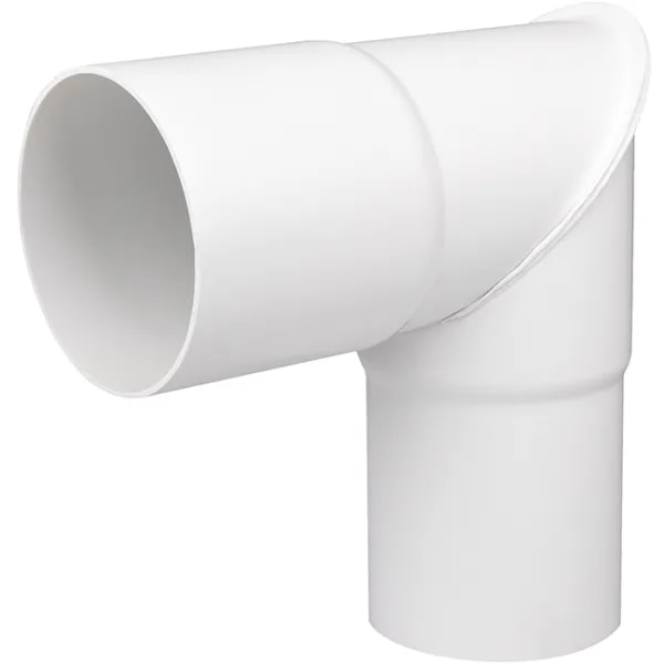 Plastmo Knærør 110 mm 90 gr hvid | Tagrender | Tagmaterialer