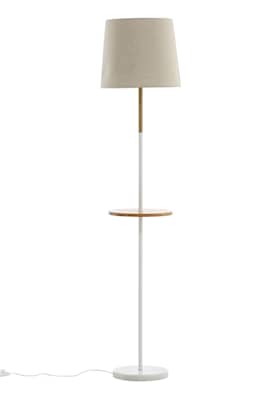 Venture Design Hattman gulvlampe i hvid/træ/beige H165 cm E27