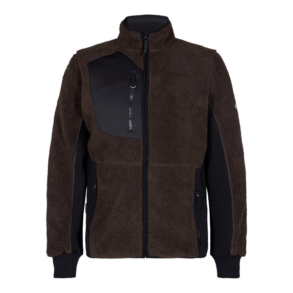 Engel X-treme fiberjakke mokkabrun/sort str. L