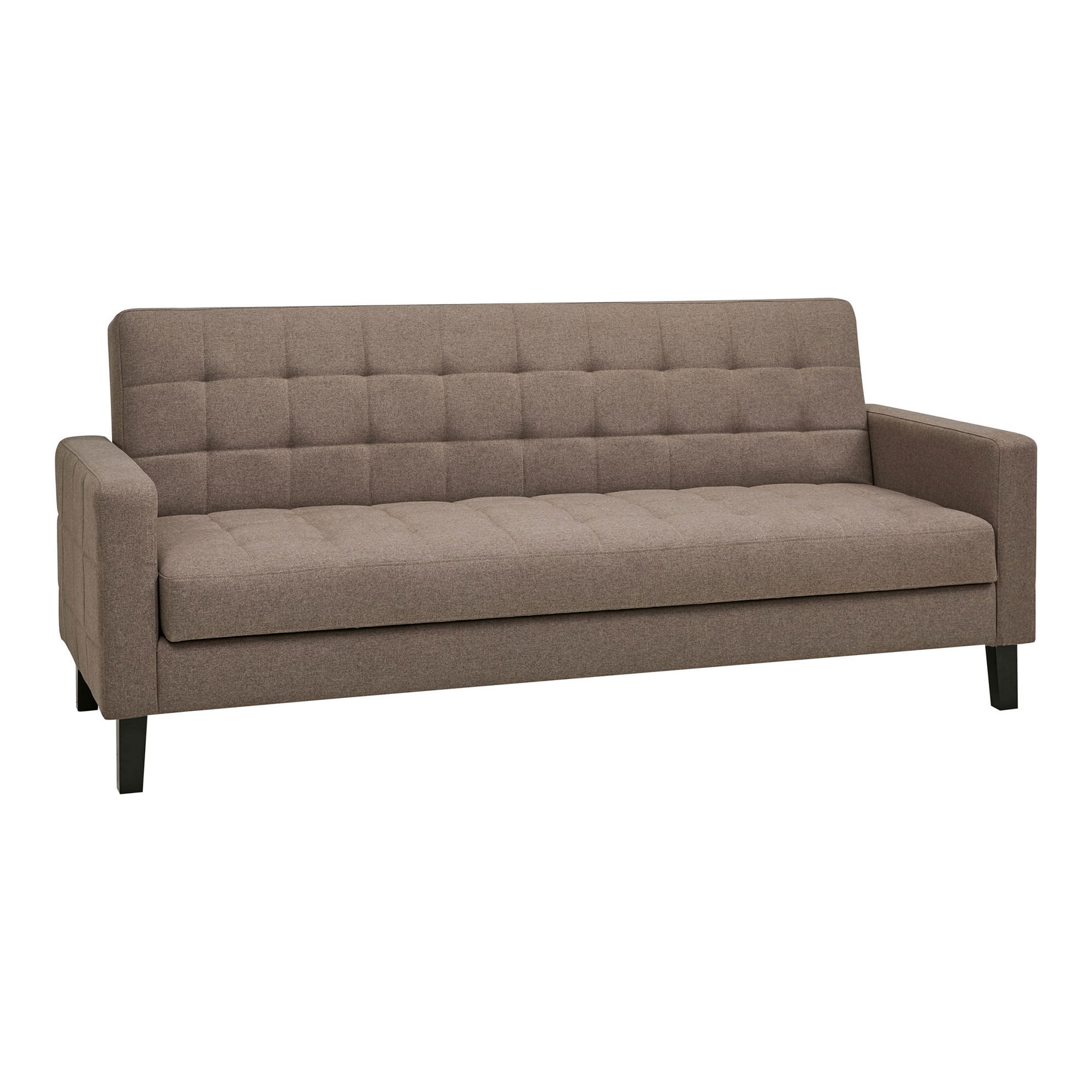 House Nordic Milton Sovesofa med opbevaring, brun, sorte ben HN1089