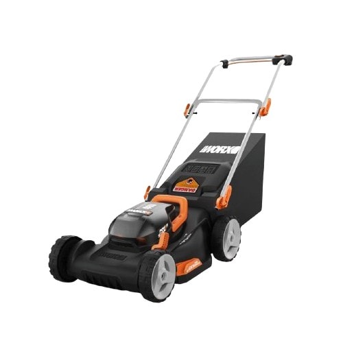 Worx 2x20V plæneklipper 40 cm inkl. 2 x 4,0 Ah batteri og dobbeltlader