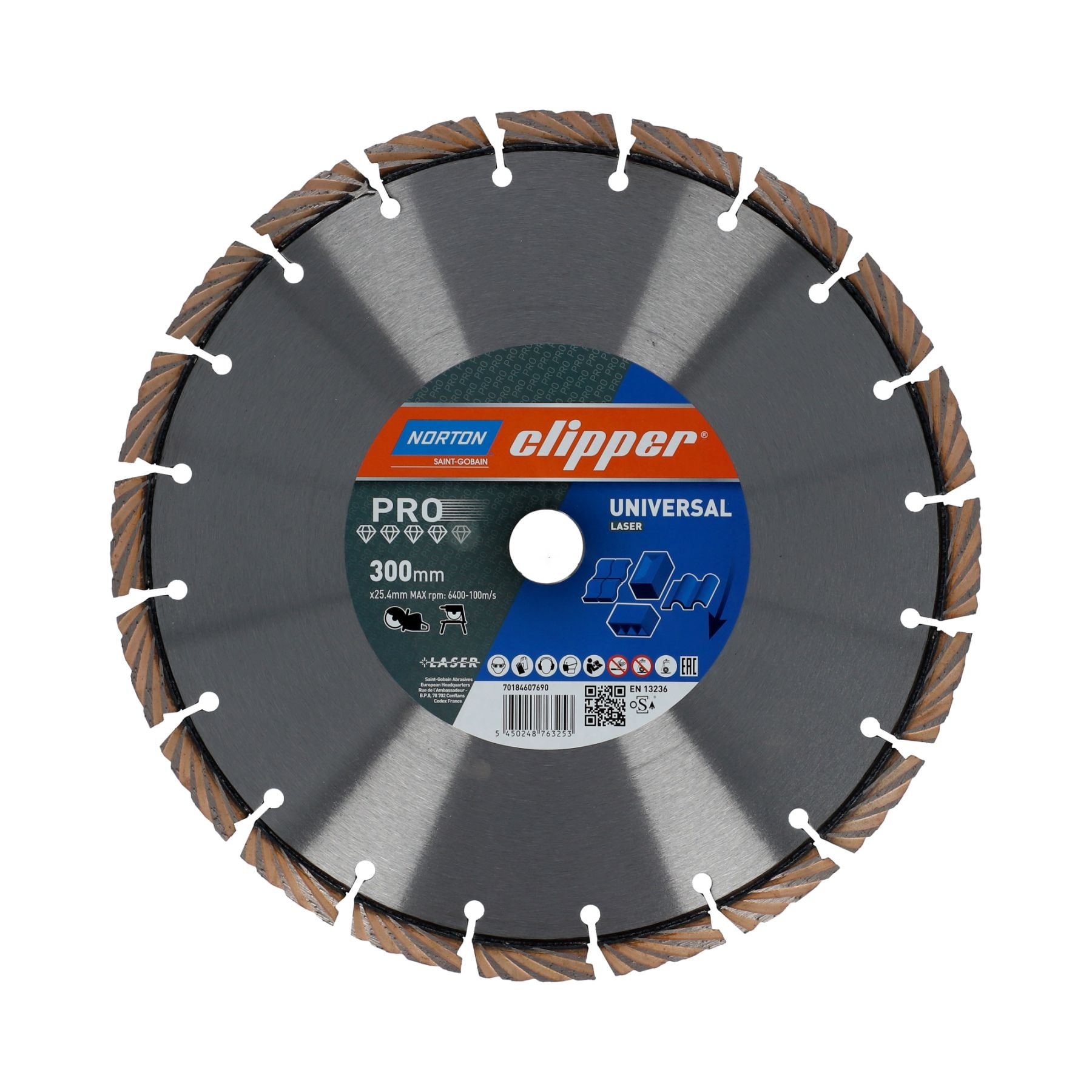 Norton Diamantklinge Pro Uni Laser 300x25.4x3.1mm H12