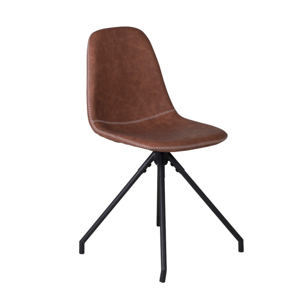 Venture Design Polar Spin spisebordsstol i sort og brunt PU