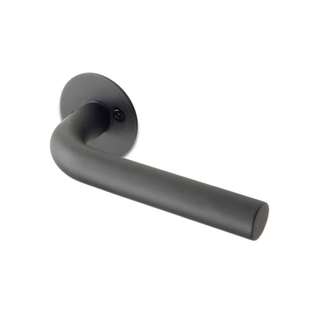 Jasa Noir dørgreb L-form i sortlakeret stål Ø19 mm