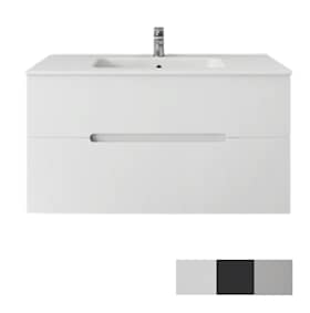 Hafa Sun vaskeskab i hvid med 2 skuffer og integreret greb 60 cm