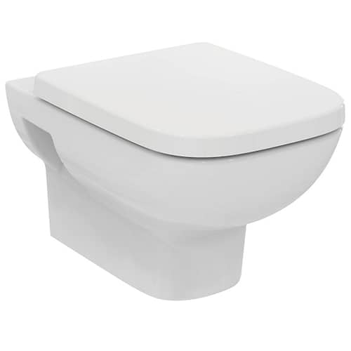 Ideal Standard i.life A Rimless+ hængeskål hvid med toiletsæde 545 x 360 mm