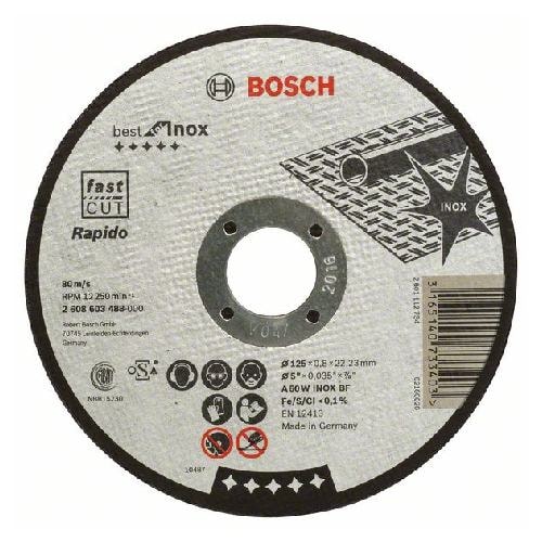Bosch Inox skæreskive lige Ø125 x 0,8 mm