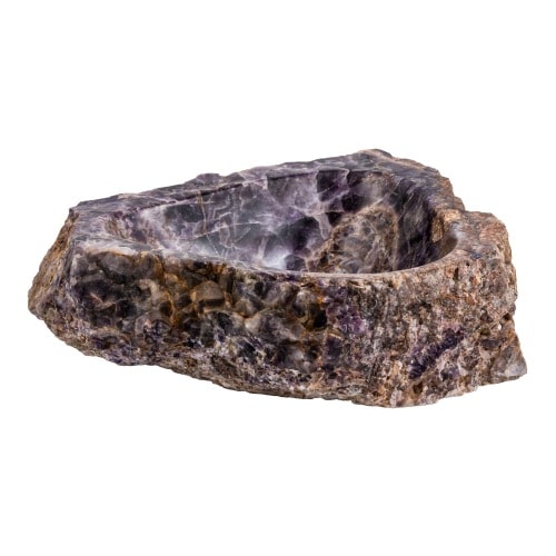 GemLook GL402 håndlavet håndvask i lilla ametyst oval 45 x 35 cm