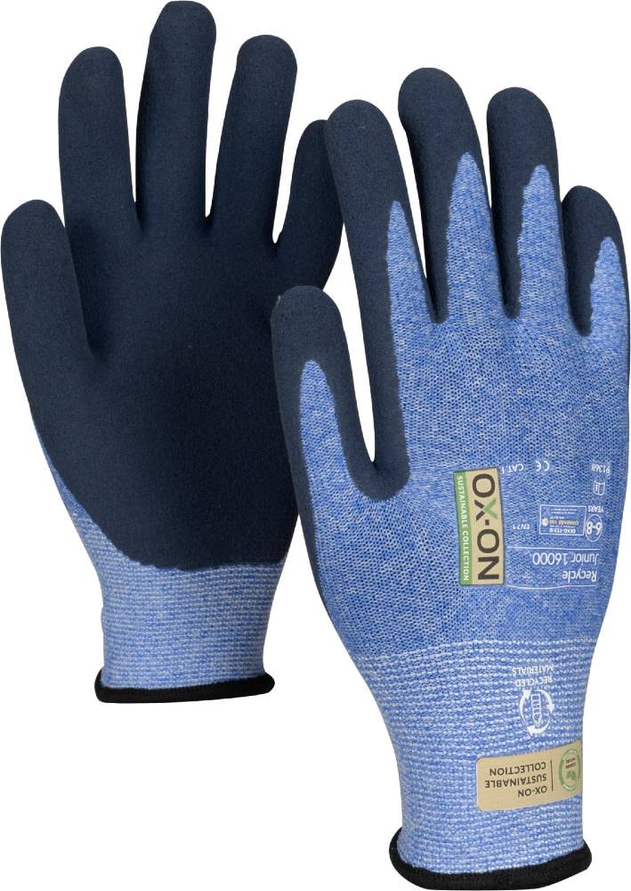 OX-ON Recycle Junior 16000 arbejdshandske lyserød str. 4-6 år