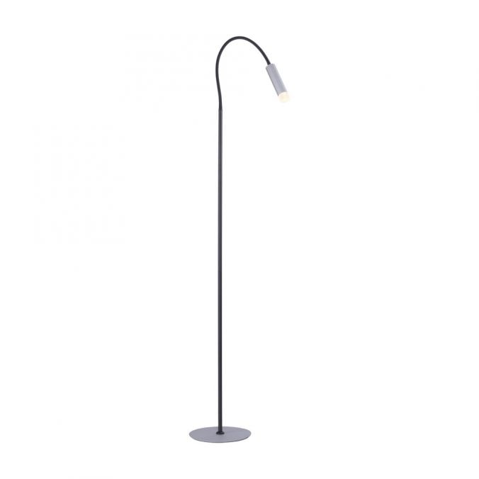 Paul Neuhaus Pure-Gemin LED gulvlampe mat grå/sort 5W