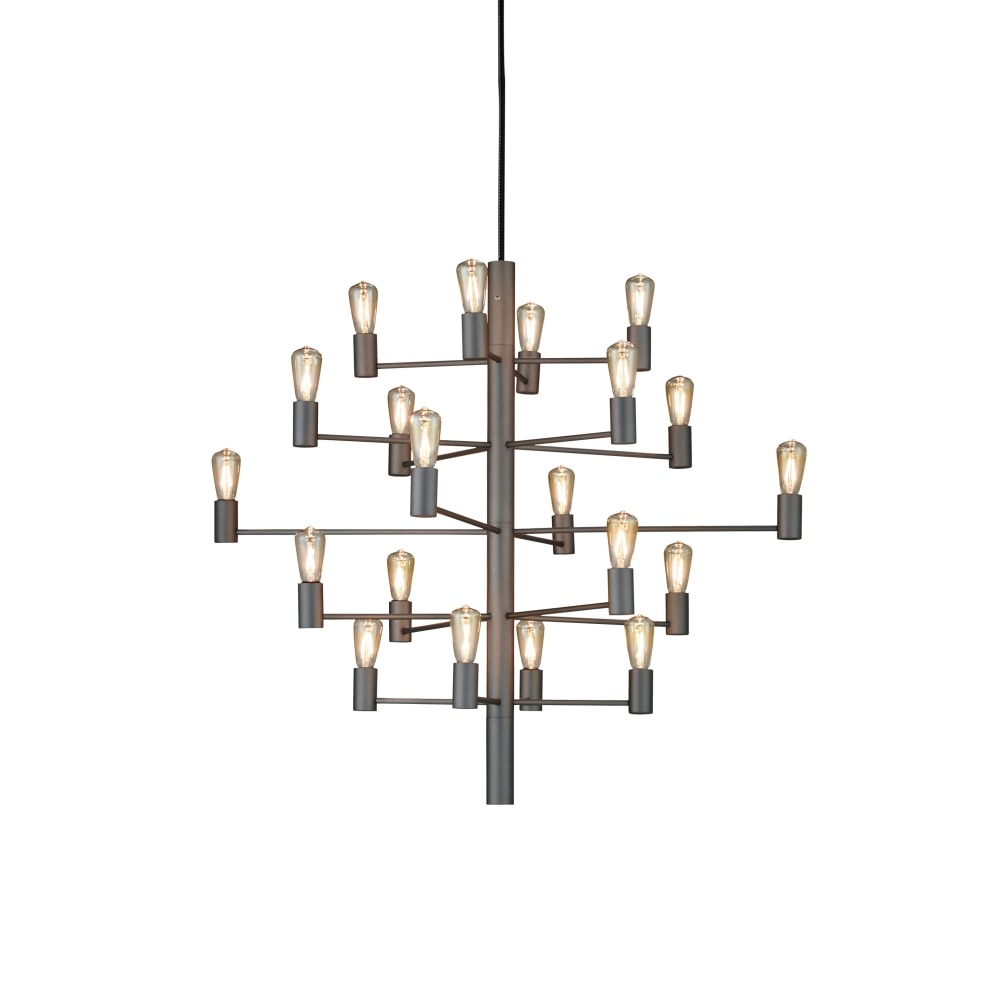 Herstal Manola 20 lysekrone i satin messing E14