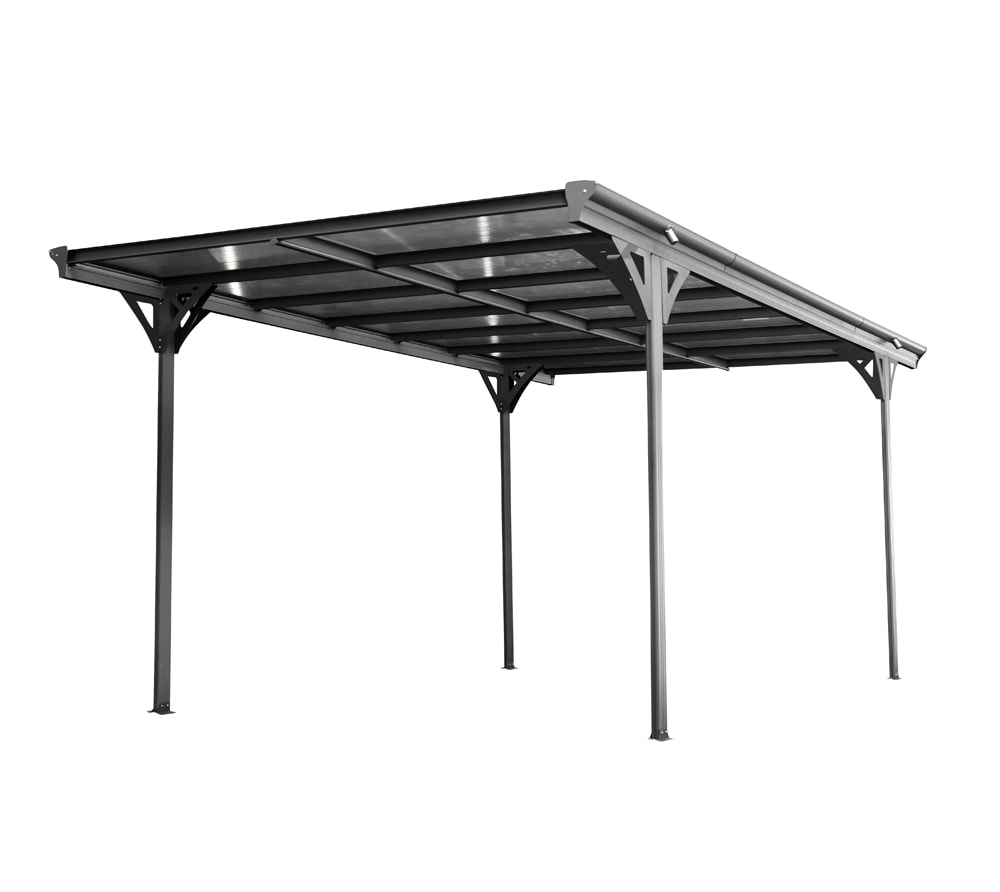 Westmann Helsinki carport med fladt tag 15m²
