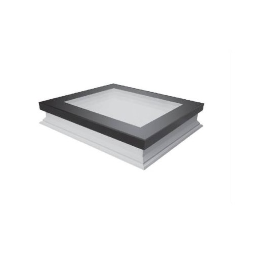 Fakro DXF DU6 fladtagsvindue fast karm 3-lags planglas sort 120 x 220 cm