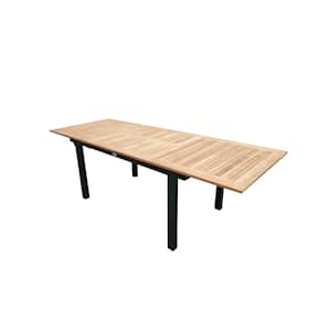 Venture Design Panama spisebord i teak og sort alu 220/320 x 90 cm