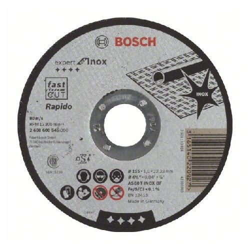 Bosch Rapido skæreskive lige Ø115 x 1,0 mm