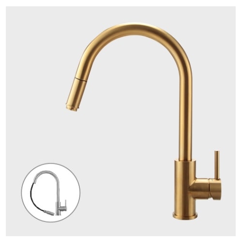 Primy Steel Access Sand køkkenarmatur i guld