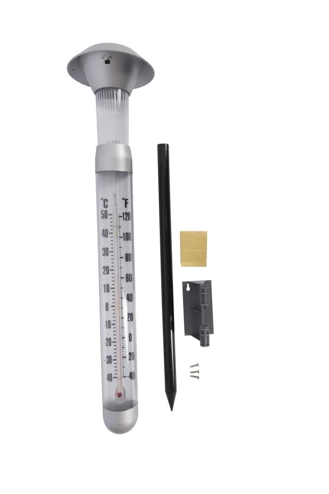 Termometer solcelle med LED lys