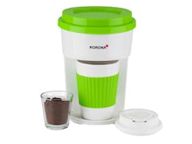 Korona 12203 Cup-to-go kaffemaskine/takeaway kop med låg grøn/hvid 350 ml 400W