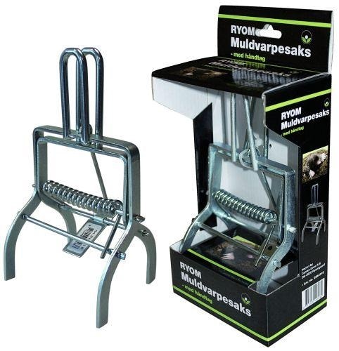 Ryom muldvarpesaks i galvaniseret med håndtag, svær model