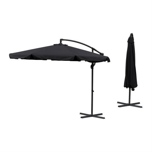 4Living Banana parasol i sort Ø300 cm