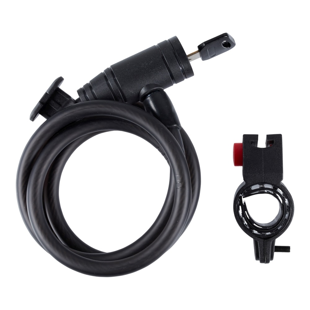 Urban spirallås mat sort med nøgle 10 x 1500 mm