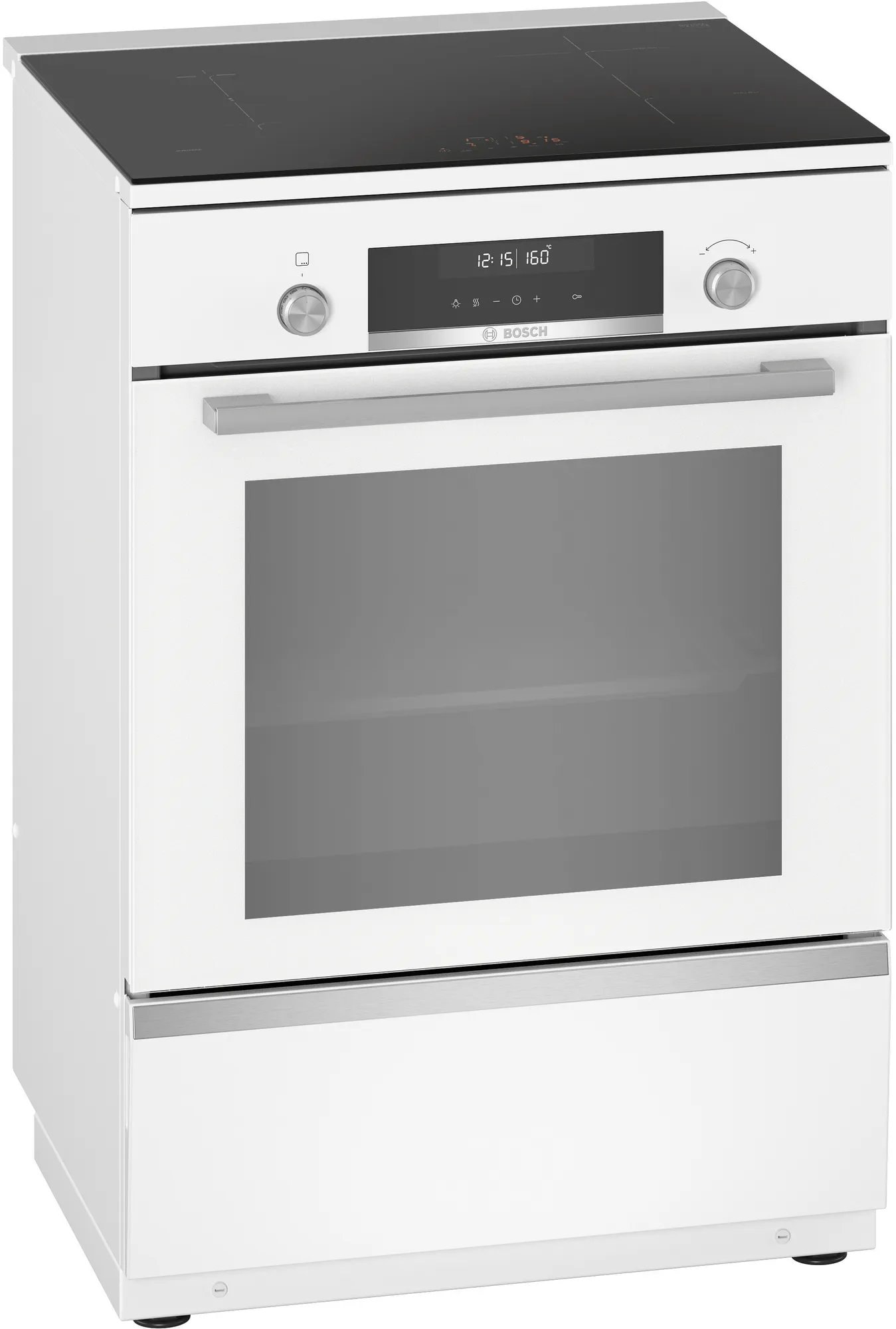 Bosch Serie 6 komfur hvid glaskeramisk induktionskogeplade/ovn 63L HLS79W321U