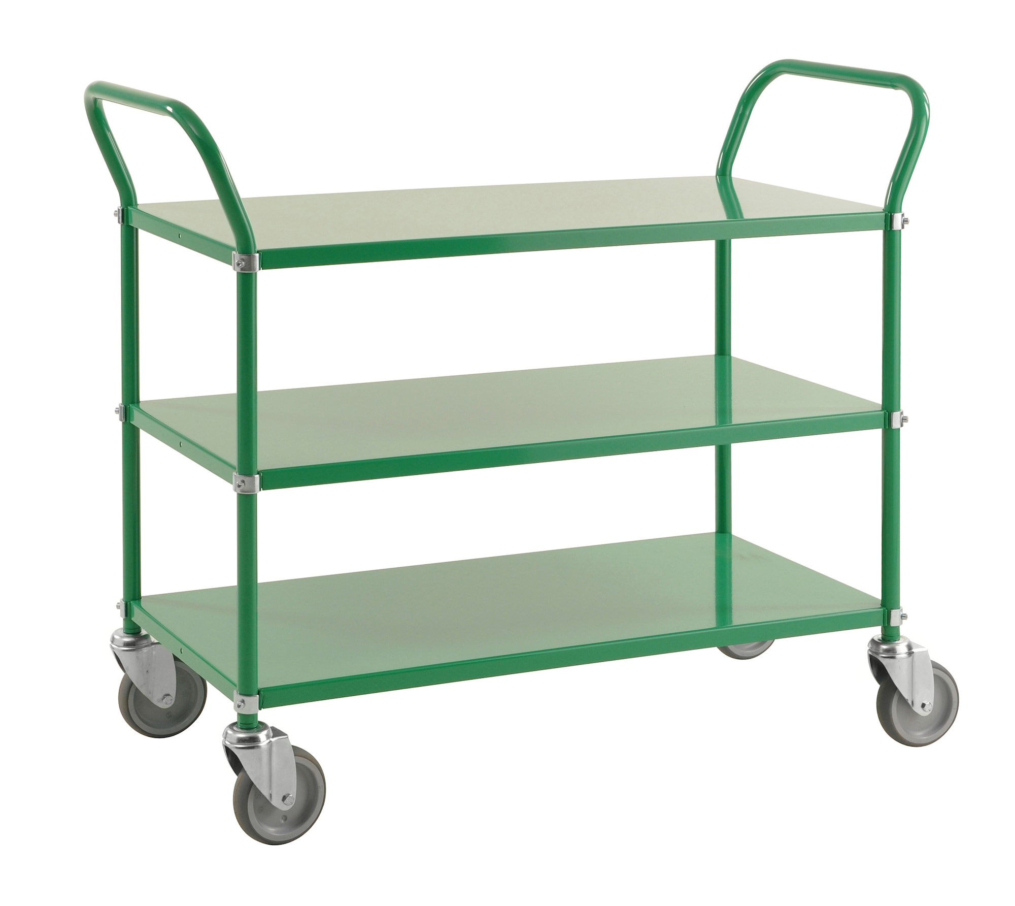 Kongamek 90 x 44 Grøn vogn med 3 hylder i lys farve KM2106B