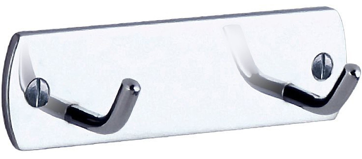 Beslagsboden B456 dobbeltkrog i børstet krom