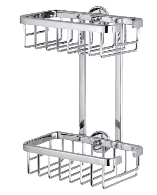 Tesa Aluxx opbevaringskurv/brusekurv dobbelt, selvklæbende