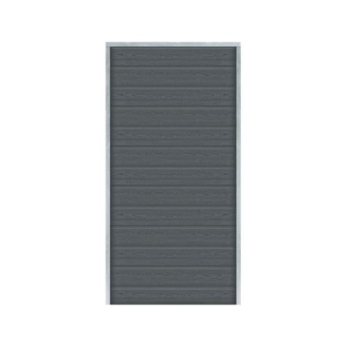 Plus Artura hegn i skifergrå vedligeholdelsesfri komposit 90 x 175 cm