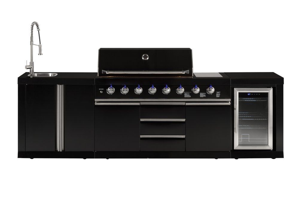 Mustang Black Diamond udekøkken med 6+2 gasgrill, vask og køleskab